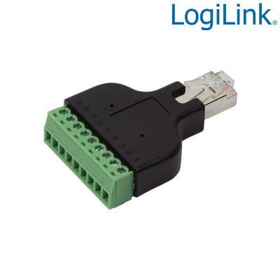 Conector RJ45 con conexión Terminal Block LogiLink MP0050