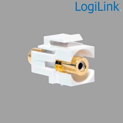 Acoplador Keystone en linea RCA Hembra-Hembra Blanco LogiLink NK0022