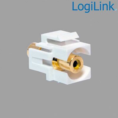 Acoplador Keystone en linea RCA Hembra-Hembra Amarillo LogiLink NK0023