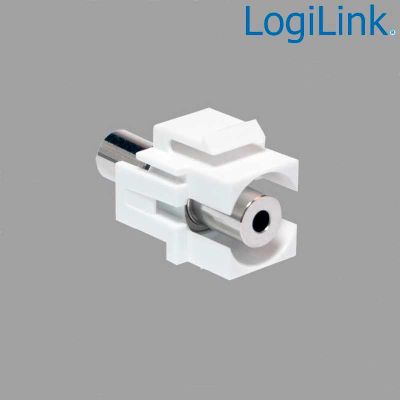 Acoplador Keystone en linea Jack 3,5mm Hembra-Hembra LogiLink NK0029