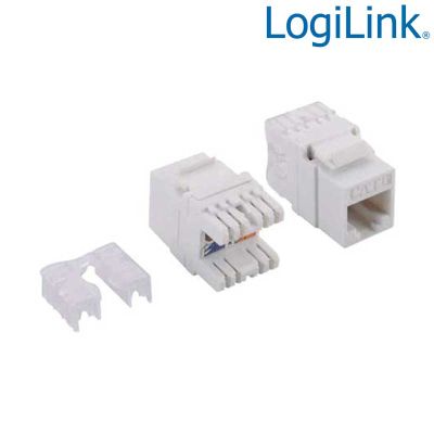 Conector Hembra RJ45 UTP Cat.6 Keystone, 180º Punch Down LogiLink NK4005