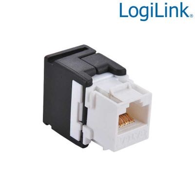 Conector Hembra RJ45 UTP Cat.6 Keystone 180º, Sin Herramientas LogiLink NK4007