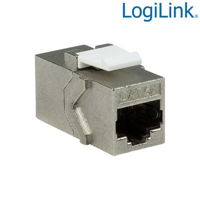 Acoplador en línea Keystone Cat.6A STP, tipo delgado, carcasa de zinc fundido LogiLink NK4017