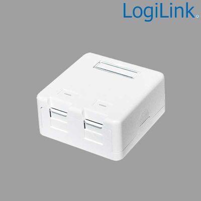 Caja Superficie para 2 conectores tipo Keystone Logilink NK4032