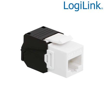 Conector Hembra RJ45 UTP Cat.6A Keystone 180º, Sin Herramientas LogiLink NK4066