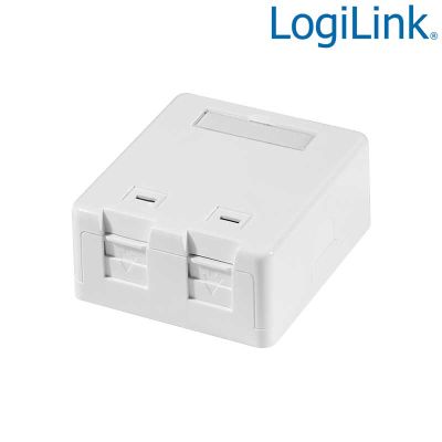 Caja Superficie para 2 conectores tipo Keystone LogiLink NK4080
