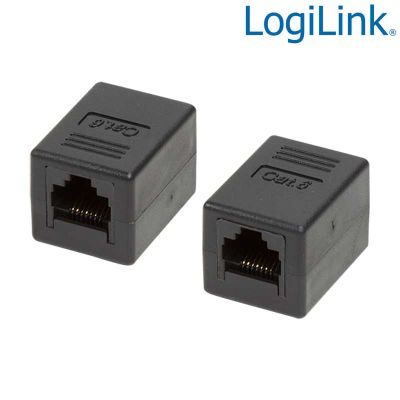 Adaptador Cat.6 RJ45 UTP H-H 8/8 1:1 LogiLink NP0034A