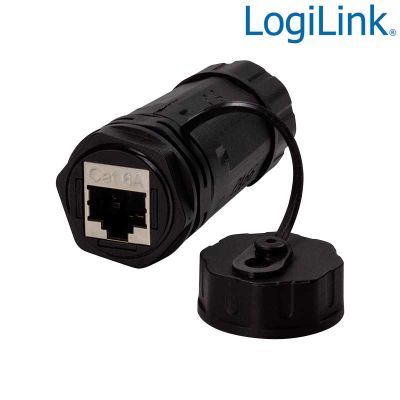 Acoplador pasamuros largo RJ45 Cat.6A apantallado para exterior, IP68 LogiLink NP0084