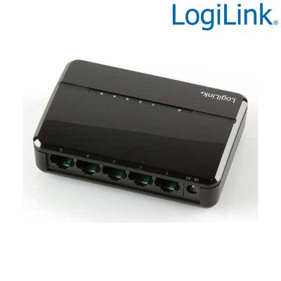 Mini Switch Ethernet de 5 puertos 10/100 Sobremesa Negro LogiLink NS0103