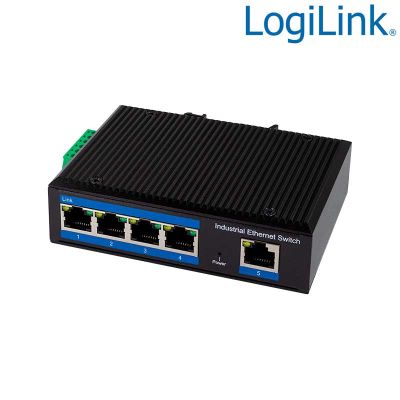 Switch Industrial Gigabit PoE de 5 puertos 10/100/1000 LogiLink NS202P