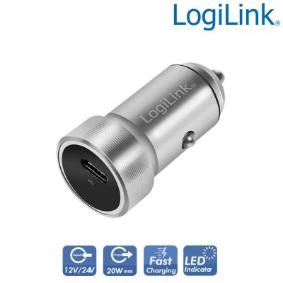 Cargador de coche USB, 1x USB-C PD Logilink PA0260