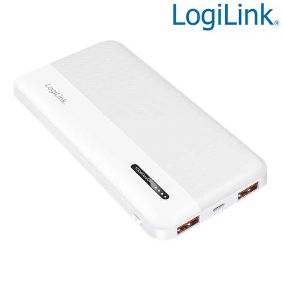 Power Bank 10.000mAh, LiPo, PD 20W QC 3.0, Blanco LogiLink PA0372W