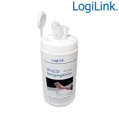 Toallitas de limpieza para pantallas (100u) Logilink RP0003