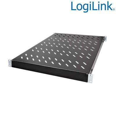 Bandeja fija ventilada ajustable en profundidad para Rack 19'' de fondo 600, Negra Logilink SF0600B