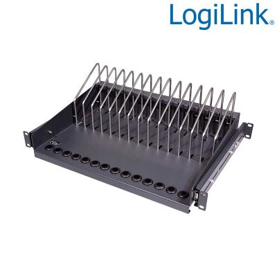 Bandeja Telescópica  de 19'' negra para portátiles, tabletas y smartphones Logilink SF100B