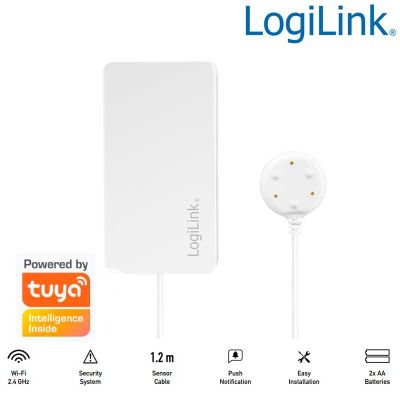 Sensor inteligente de fugas de agua Wi-Fi, compatible con Tuya LogiLink SH0114