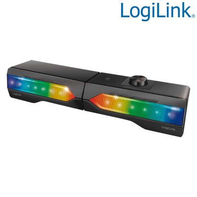 Barra de sonido móvil Bluetooth estereo con luz, para juegos 2 en 1 LogiLink SP0059