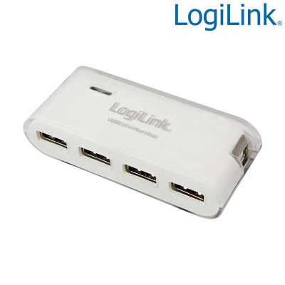 Hub USB 2.0 de 4 Puertos,Blanco LogiLink UA0086