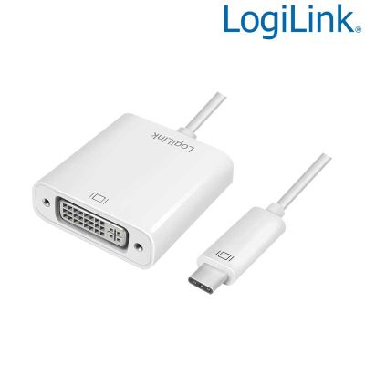 Conversor USB 3.2 (Gen 1) Tipo C a DVI 1080p/60Hz, Blanco LogiLink UA0245A