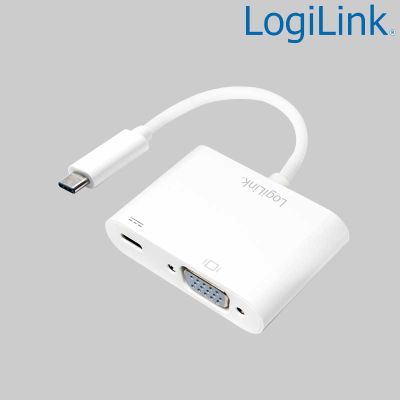 Conversor USB 3.2 (Gen 1) Tipo C a VGA puerto de carga LogiLink UA0259