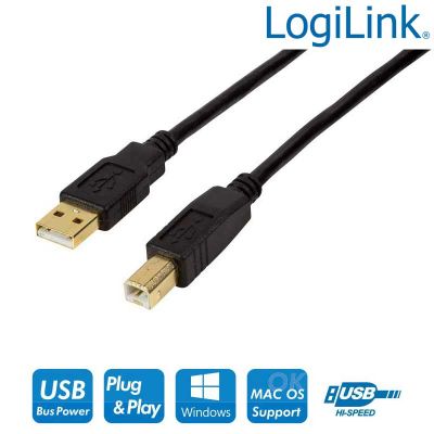 20m Cable Activo USB 2.0 A-B Negro LogiLink UA0266