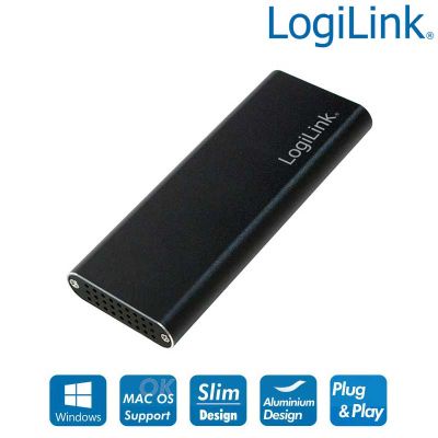 Caja externa, M.2 (NGFF)SATA, USB 3.1 Gen2  (USB-C) LogiLink UA0314
