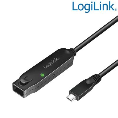 5m Cable Amplificador USB 3.2 (Gen2) 10 Gbps, USB C Macho-Hembra LogiLink UA0418