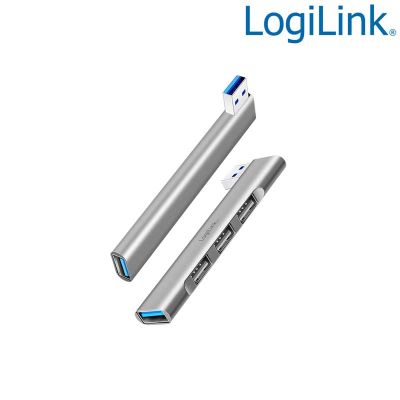 Hub USB 3.0 Tipo A Ultra slim de 3 USB 2.0 Tipo A y 1 USB 3.0 tipo A, Aluminio, Gris LogiLink UA0436