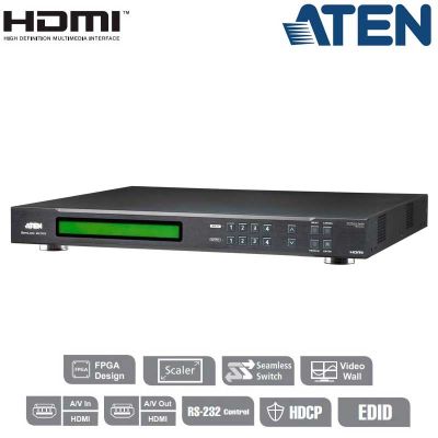Conmutador Matricial HDMI 4x4 (Videowall) Aten VM5404HA