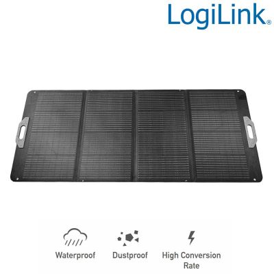 Panel solar plegable,autónomo, 229,7 x 54 x 0,2cm, 200 W, IP67, negro Logilink PVP0200